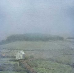 Farm in the mist